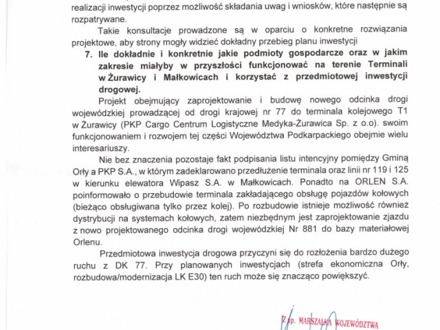 Interwencja w  sprawie planów budowy nowej drogi krajowej nr 77 do terminala T1 Żurawica Rozrządowa - 0004.jpg