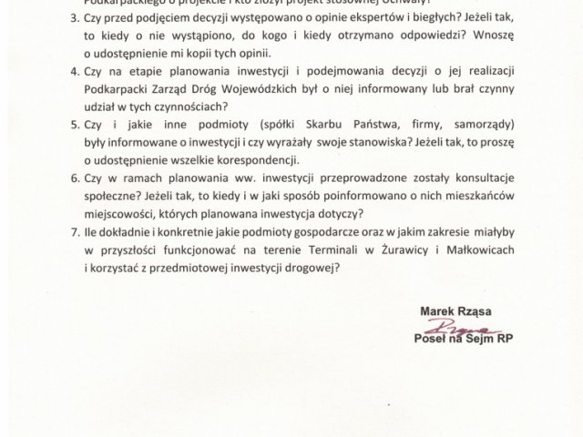 Skan interwencją w sprawie planów budowy nowej drogi od drogi krajowej nr 77 do terminala T1 Żurawica Rozrządowa, przez obecnie nieczynną stację przeładunkową w Małkowicach - 0002.jpg